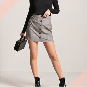 Glen plaid mini skirt (forever 21)